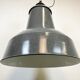 Large Grey Enamel Industrial Factory Lamp from Elektrosvit, 1960s