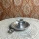 Silver aluminum hand candle holder