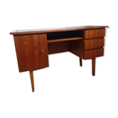 Bureau vintage des années 60 chêne doré
