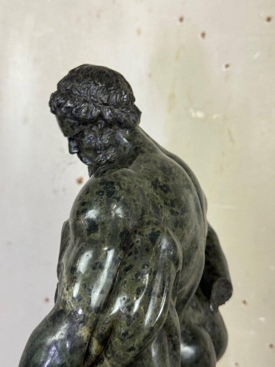 After the Farnese Hercules, a serpentine marble sculpture, a souvenir of the Grand Tour