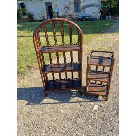 2 vintage rattan furniture