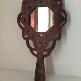 Opened wood mirror 16x29cm