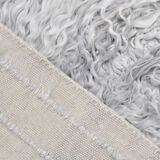 Wool gray turkish runner rug 262x96cm
