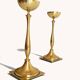 Scandinavian Modern Brass Candlesticks by Gunnar Ander for Ystad Metall