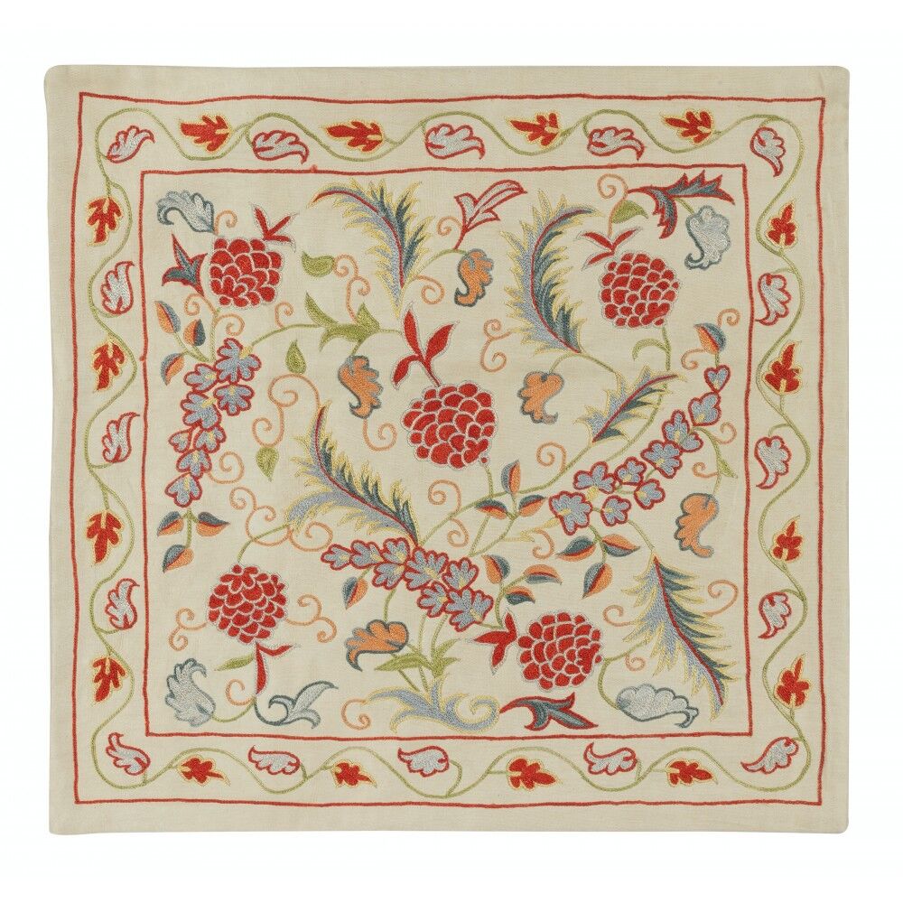 SET OF 2 - 100% Silk Accent Pillow Covers. Embroidered Cushions. Handmade Throw Pillows. Traditional Toss Pillows