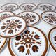 10 flat earthenware plates