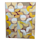 Albert Poizat (b.1940) Large 1977 Geometric Abstract Oil - Millon Paris Pro