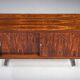 Mid-century wood veneer sideboard with chrome legs, 1960s