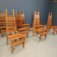 Chaises de salle à manger 'Calcar' postmodernes par Benoit Lange, années 1990.
