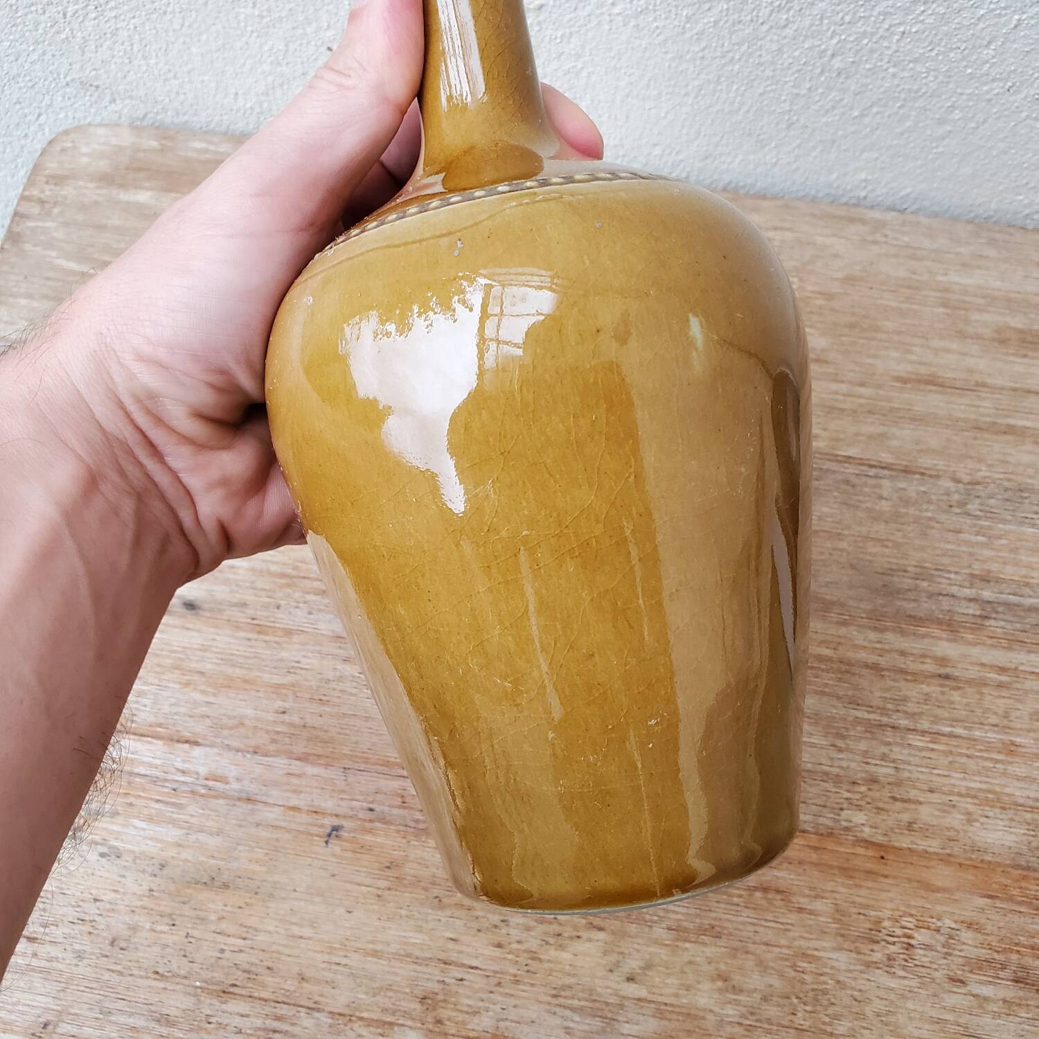 Pont-des-Vernes sandstone bottle signed
