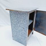 Enameled cabinet with one door