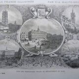 The main cities of the North, vintage engraving, printed in 1883.