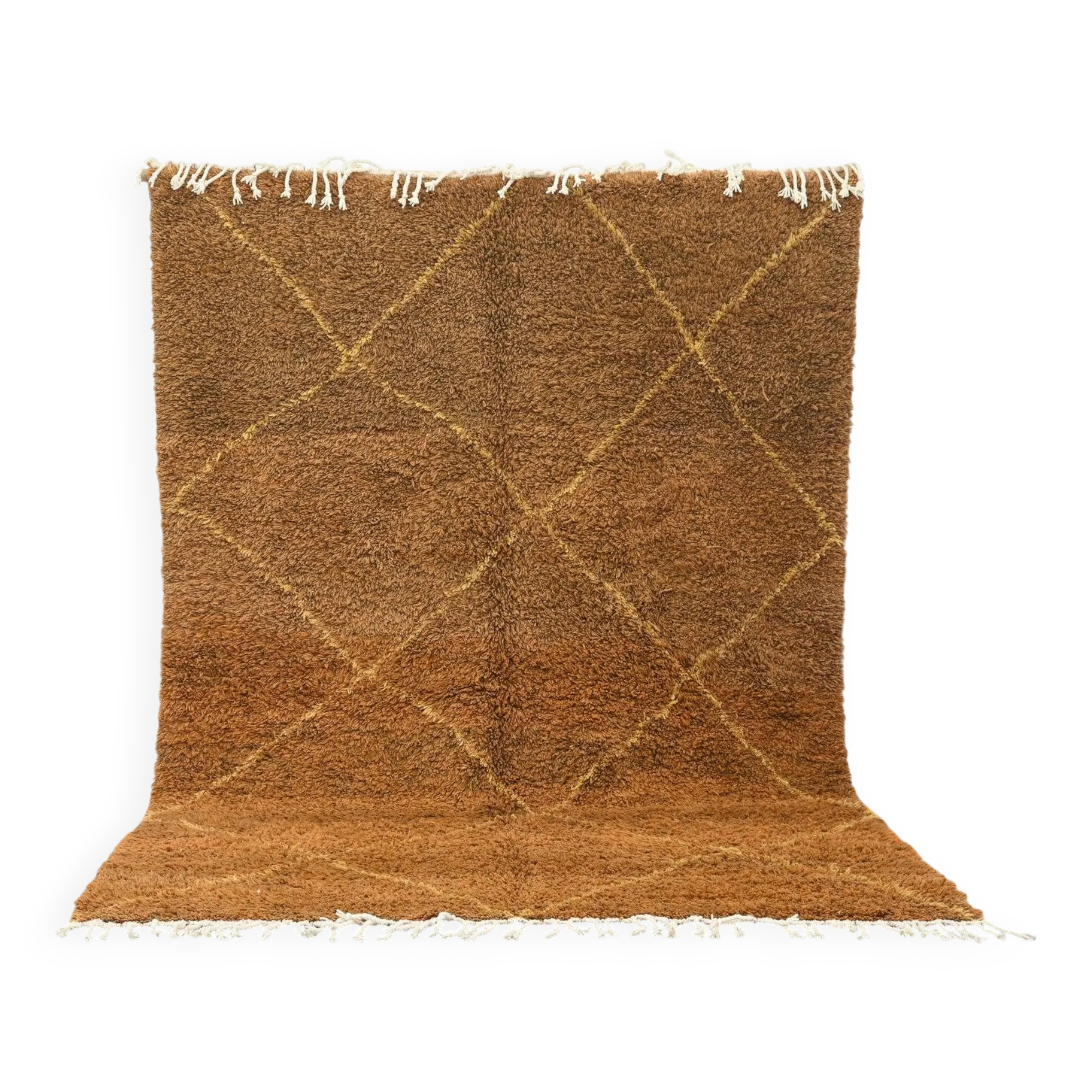 Handmade Moroccan rug, natural wool, 2.5x1.5 m.