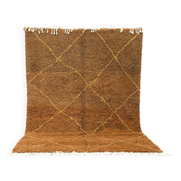 Tapis artisanal marocain laine naturelle 2.5x1.5 m