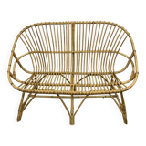 Vintage rattan bench
