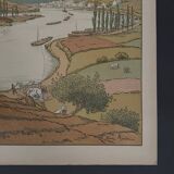Lithograph by Henri Rivière Aspects of Nature - The River