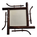 Bamboo wall mirror, Japanese style, late 19th century, 40 cm