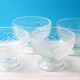 Set of 4 Vintage Pressed Glass Dessert Bowls Cibulak by Pavel Panek / 1977