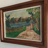 Original vintage oil painting by Vosgian artist.