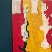 Large original Danish oil painting - "The Couple" by Max Bilde (1919-2011) - Signed 1968 - Framed - 94 × 75 cm (37" × 29.5")