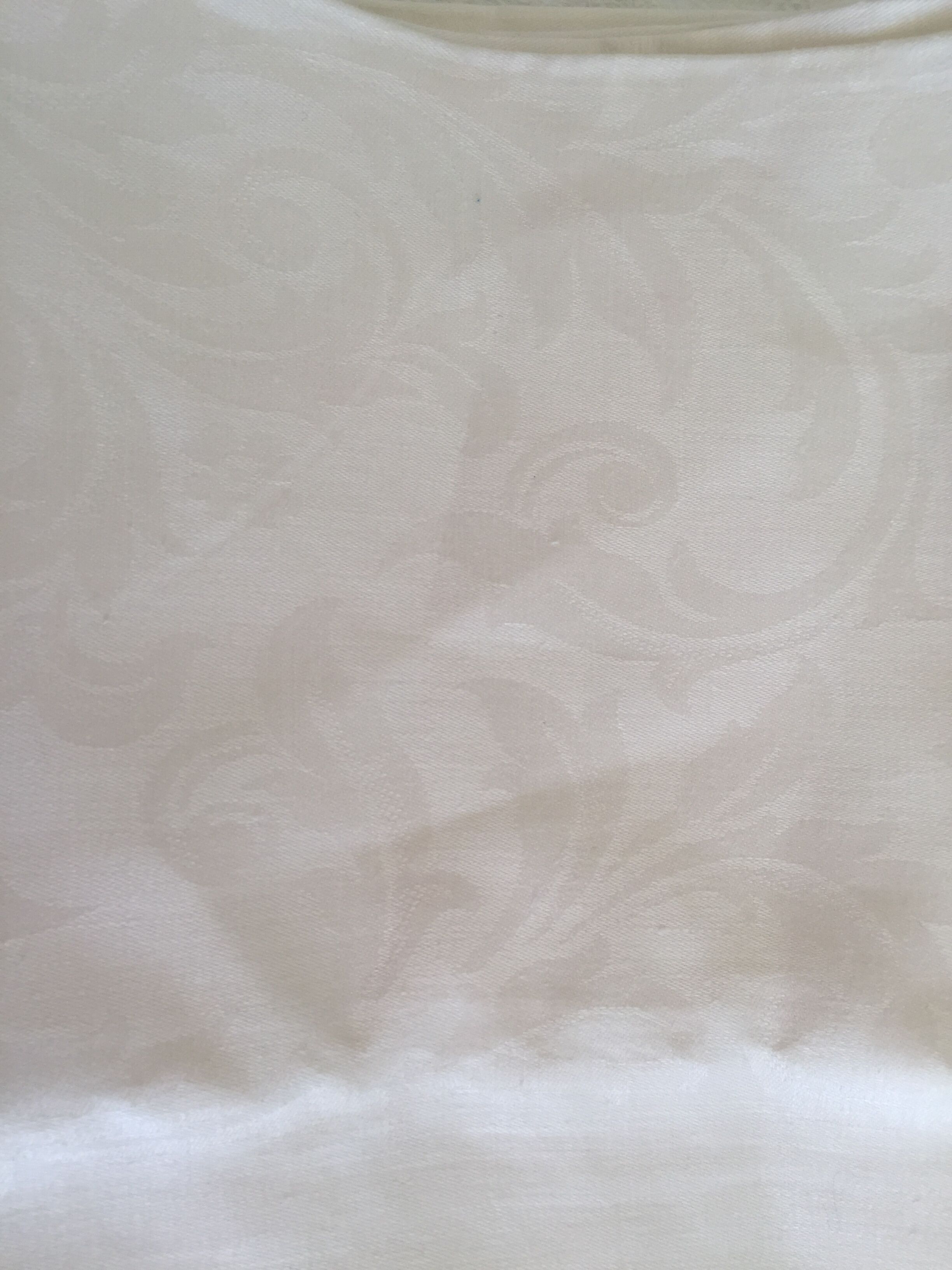 Old linen tablecloth