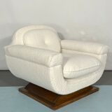 Mid-century White Art Deco sofa and armchair. Italy 1930s