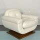 Mid-century White Art Deco sofa and armchair. Italy 1930s