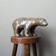 Bronze animal sculpture of a polar bear by Pierre Chenet.