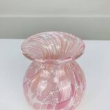 La Rochère pink blown glass vase, vintage