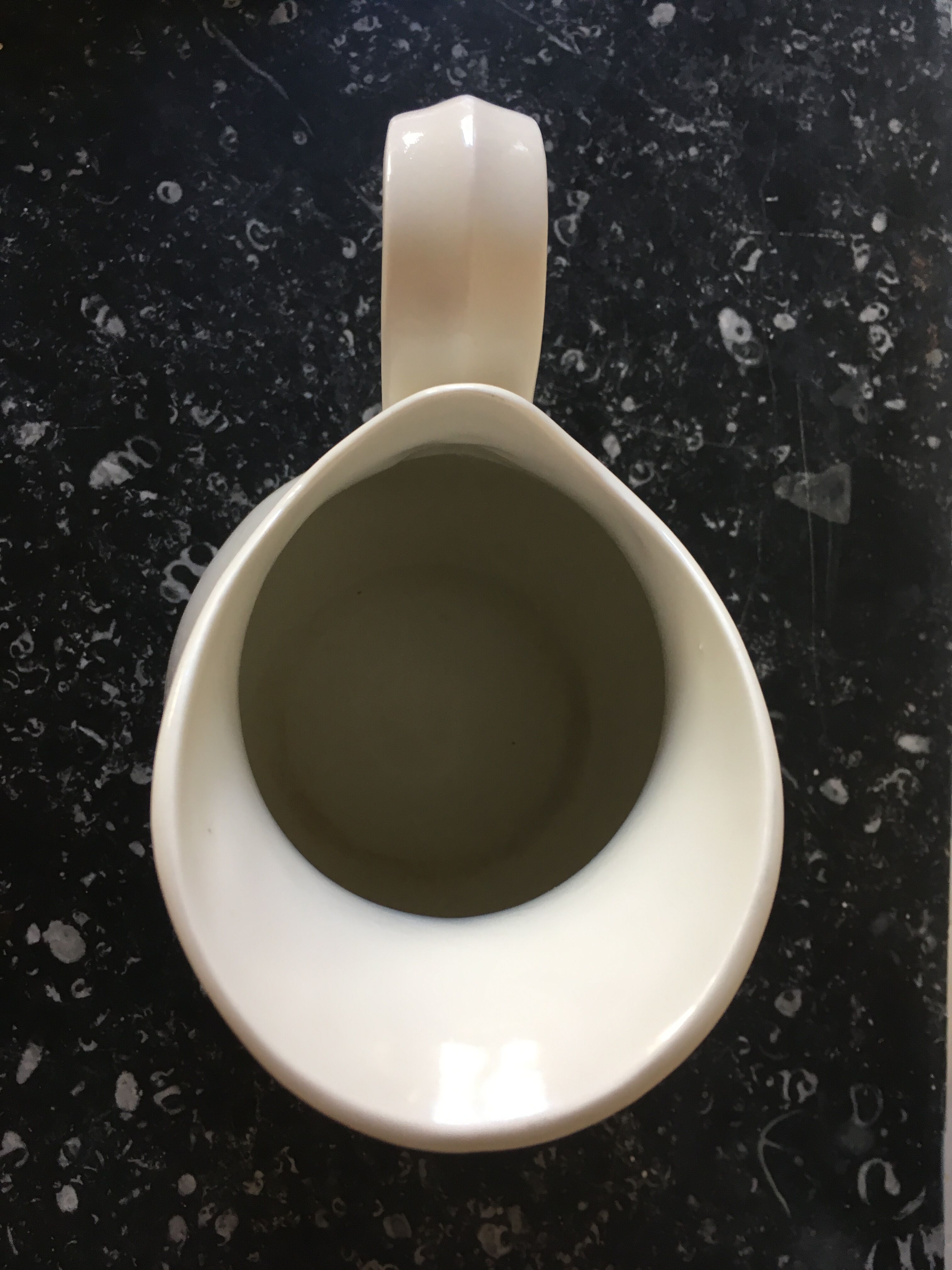 Broc in white fire porcelain with large spout