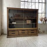 XXL oak display cabinet