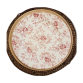 Assiettes faïence  rose motif floral