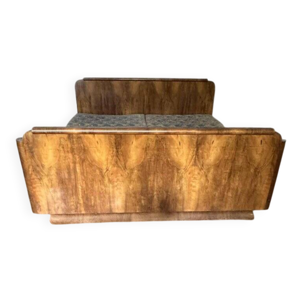 Cadre de lit Art Déco, Autriche, années 1940 | Selency