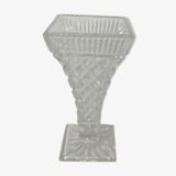 Vintage pressed molded glass vase 1960