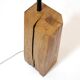 Large 3-light floor lamp in metal, brass and solid wood, 197cm.