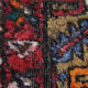 Tribal persian runner rug handwoven traditional red blue wool runner carpet 120x330cm