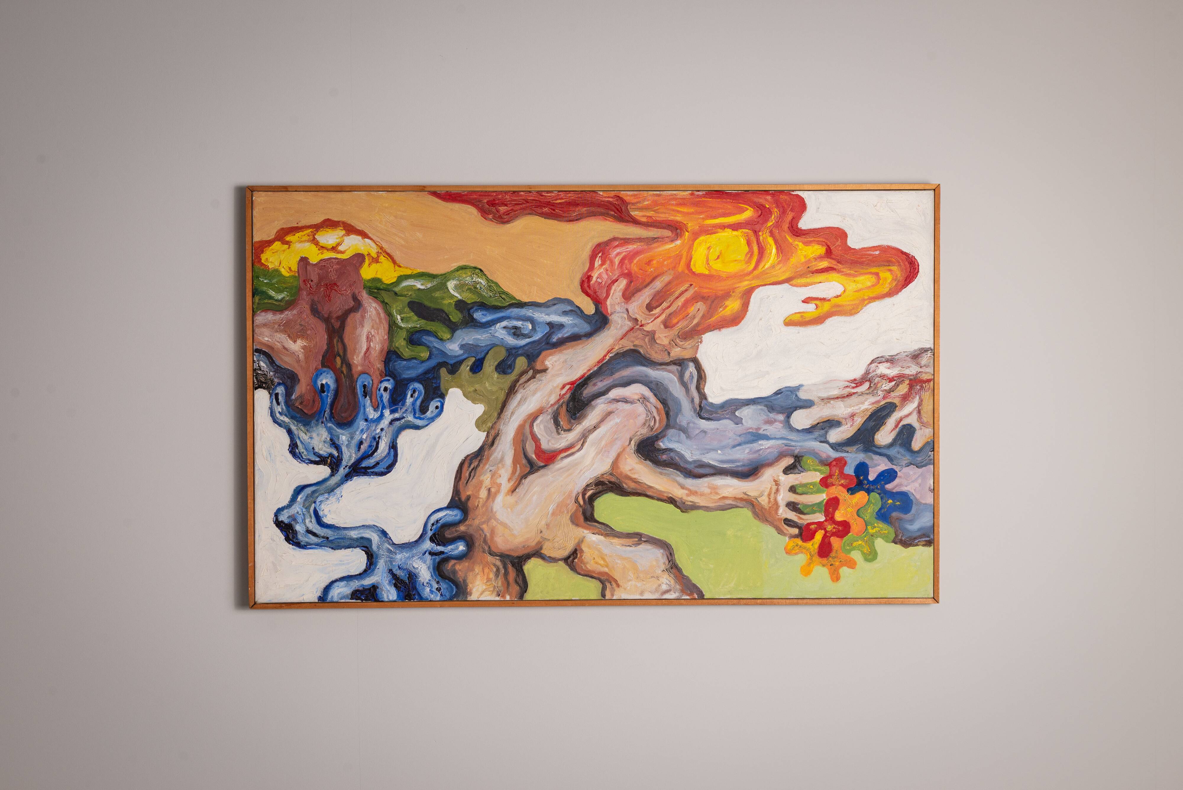 Abstract painting of a figure under the sun - 1 of 2