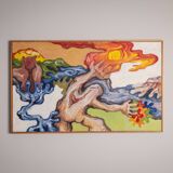 Abstract painting of a figure under the sun - 1 of 2
