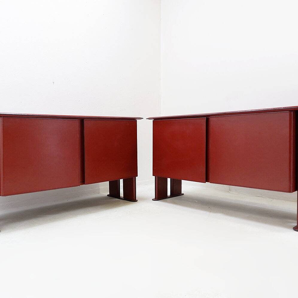 Leather buffet by De Couro from Brazil - 1980s