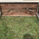 Table pliante en bois et fer