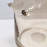 Amber Murano Glass Vase with Bugne Ascribable to Ercole Barovier, Italy