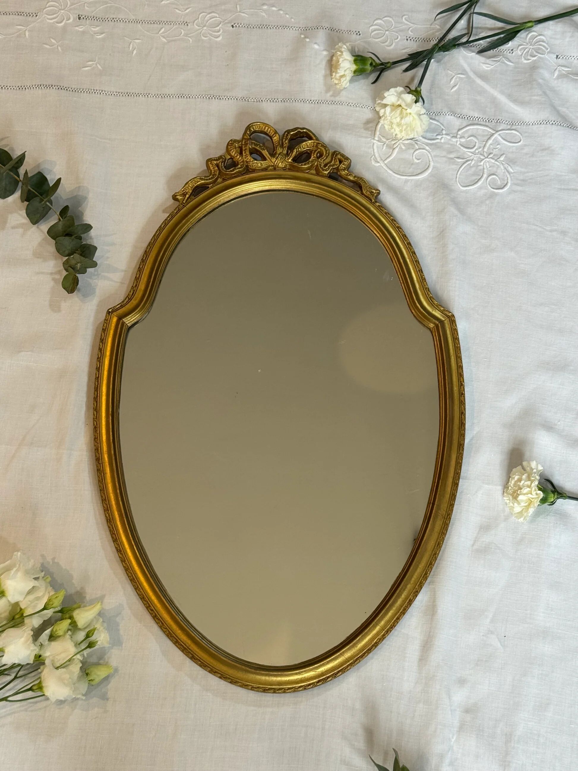 Vintage gold wooden mirror