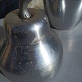 Old ice bucket ice cube in the shape of aluminum pear