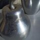 Old ice bucket ice cube in the shape of aluminum pear