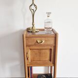 Art Deco style bedside table in solid oak, 1930s