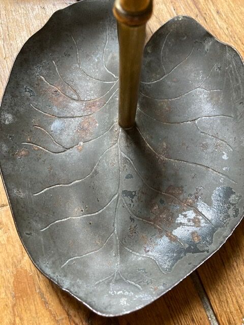 Pair of Art Nouveau-style "water lily" candlesticks