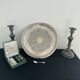 Round silver metal top - rosettes - frieze - Vintage - France
