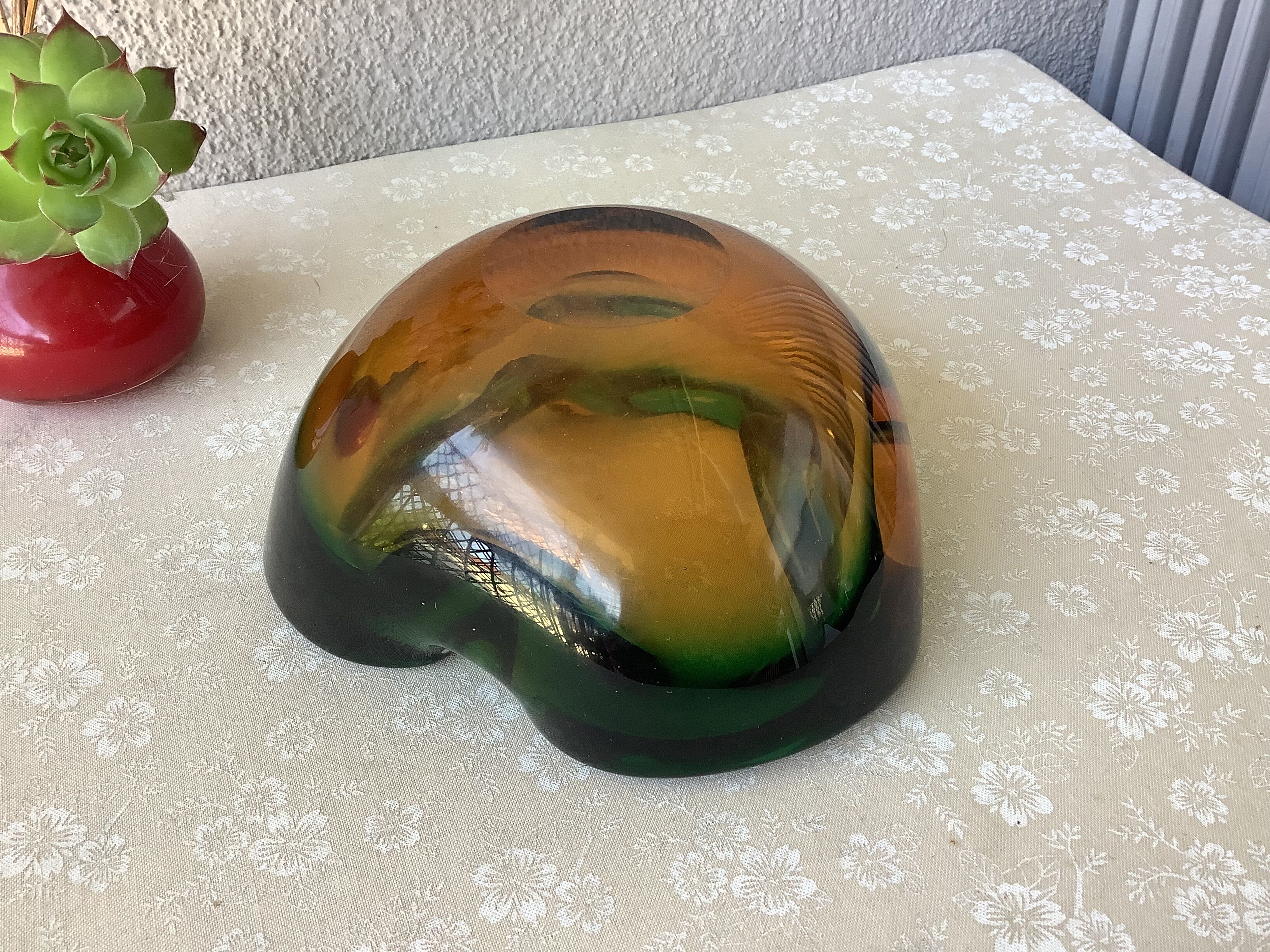 Vintage Murano Sommerso ashtray