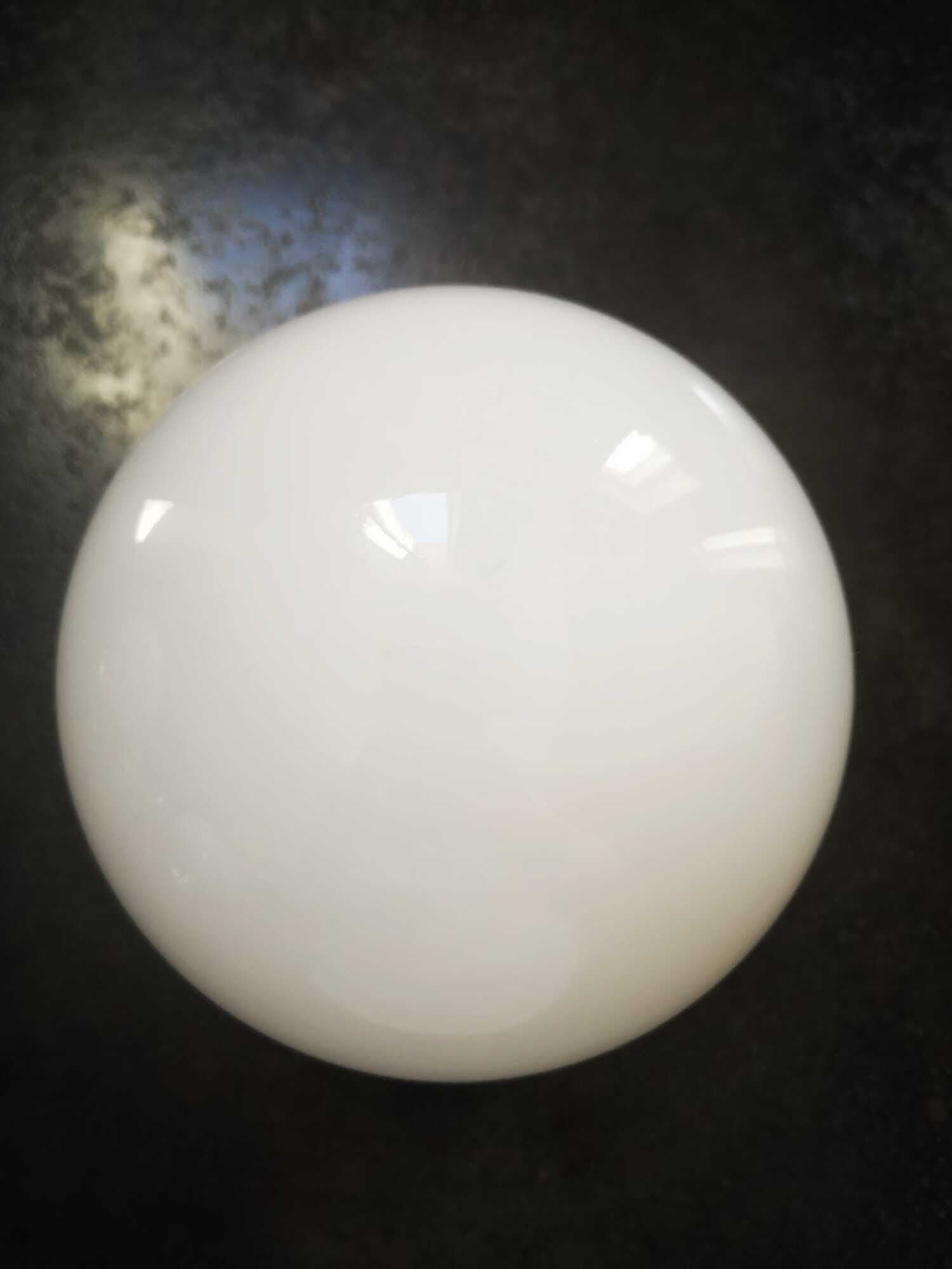 Ceiling lamp / wall lamp old opaline globe white base metal chrome Art Deco 1930 ø 20 cm TBE