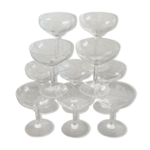 10 glass engraved glass champagne cup, 2 sizes